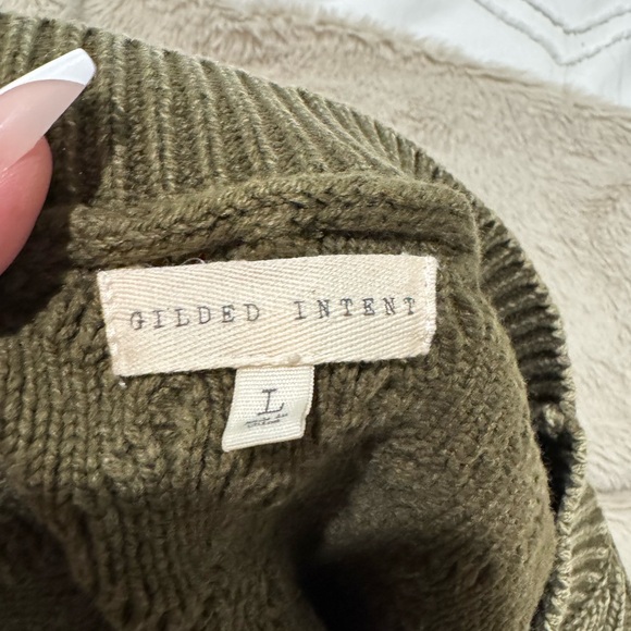 gilded intent cropped sweater size large - Picture 1 of 2